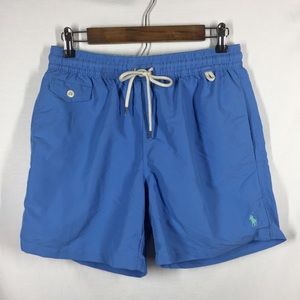 Polo Ralph Lauren Swim Trunks Blue Polo Horse Small